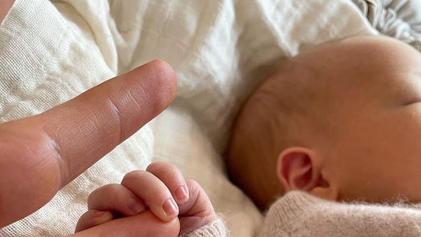 Christopher Lund Nissens Baby im Februar 2021