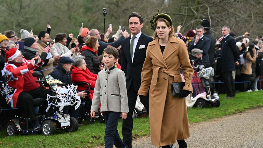 Christopher Woolf, Edoardo Mapelli Mozzi und Prinzessin Beatrice im Dezember 2024