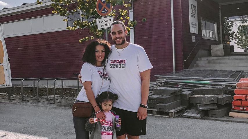 Christos Christodoulou mit seiner Freundin Sandra und deren Tochter Mayla