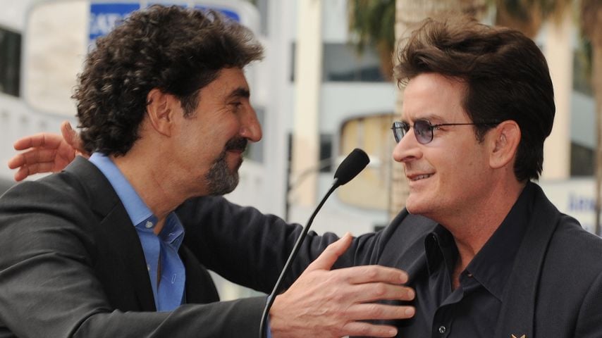 Chuck Lorre und Charlie Sheen auf dem Hollywood Walk of Fame, 2009