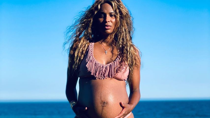 Riesenkugel! Schwangere Ciara zeigt Babybauch in Bikini