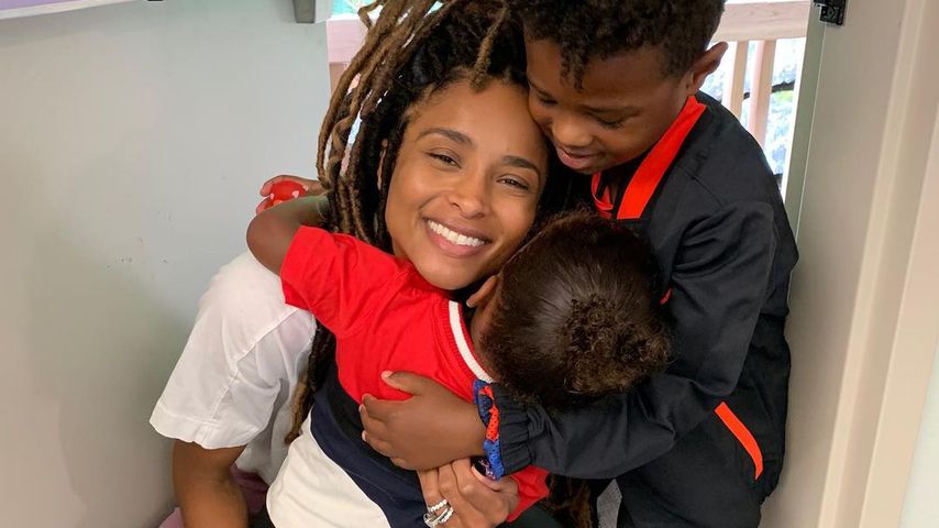 Ciara mit ihren Kindern Future Zahir und Sienna Princess