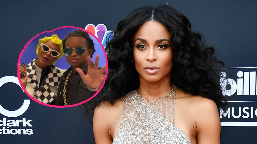 Ciara stellt mit ihrem Sohn Cardi Bs Albumcover nach