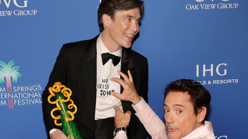 Cillian Murphy und Robert Downey Jr. albern bei Event rum