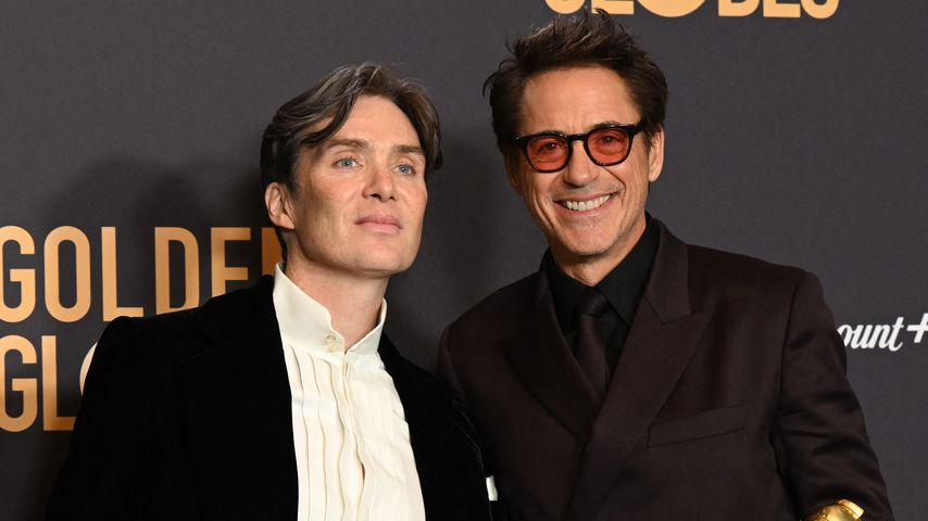 Cillian Murphy und Robert Downey Jr. mit ihren Golden Globes