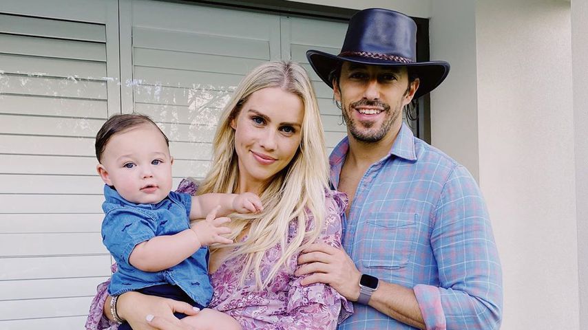 Claire Holt, ihr Mann Andrew Joblon und ihr Sohn James in Australien im Dezember 2019
