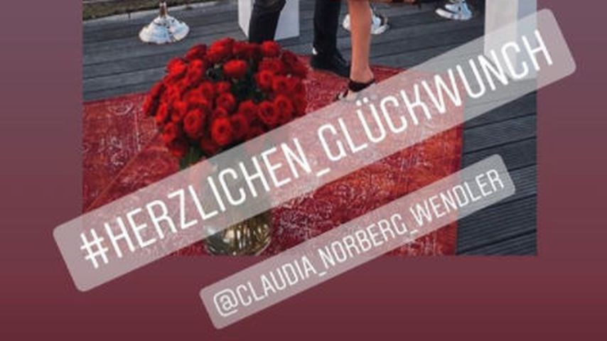 Claudia Norbergs Gratulations-Post an Michael Wendler und Laura Müller