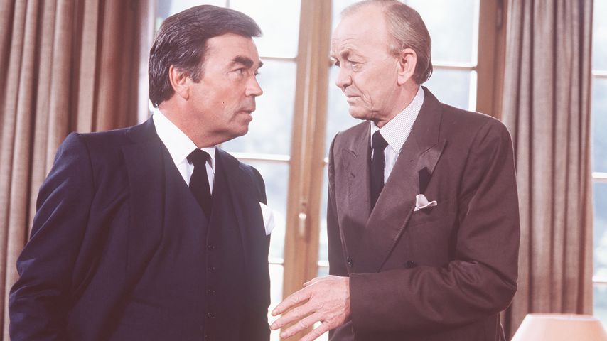 Claus Biederstaedt und Hannes Messemer im Jahr 1982
