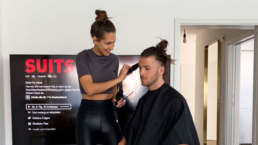 Clea-Lacy Juhn und ihr Partner Riccardo Basile, 2020