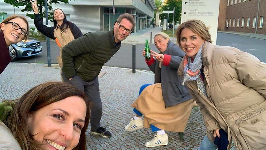 Clemens Löhr mit seinen GZSZ-Kolleginnen