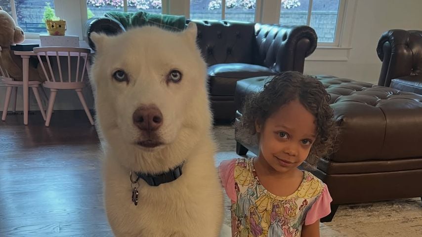 Cody Rhodes Tochter Liberty mit Husky Pharaoh