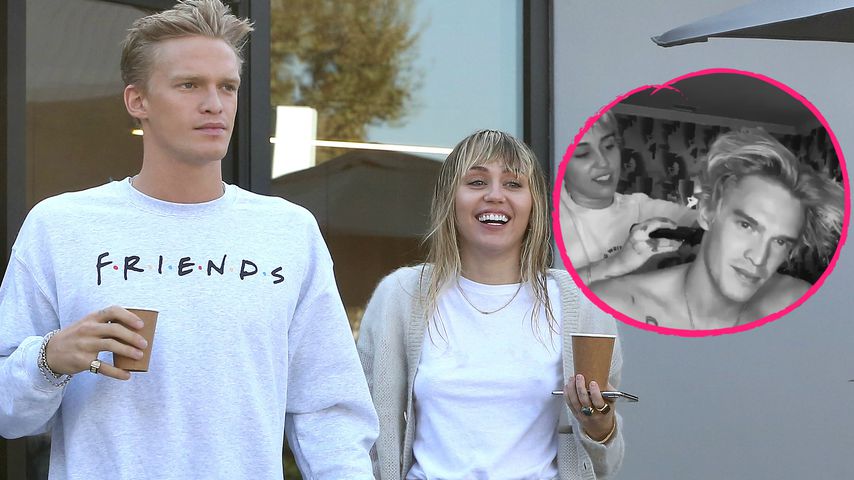 Home-Umstyling: Miley Cyrus rasiert Cody die blonde Mähne ab