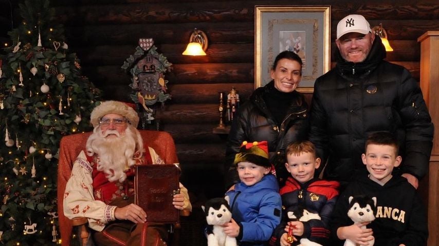 Coleen und Wayne Rooney mit ihren Kids im Dezember 2022