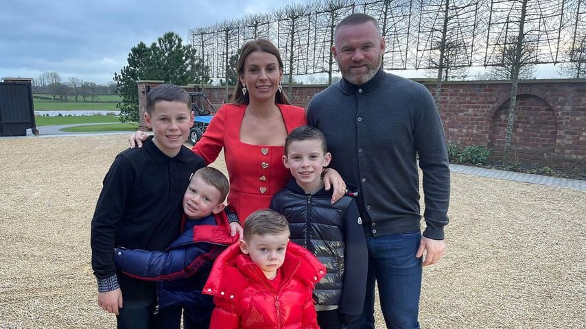 Coleen und Wayne Rooney mit ihren Kids