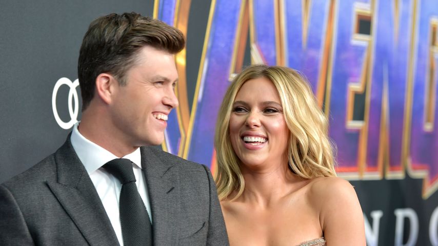 Colin Jost und Scarlett Johansson im Jahr 2019