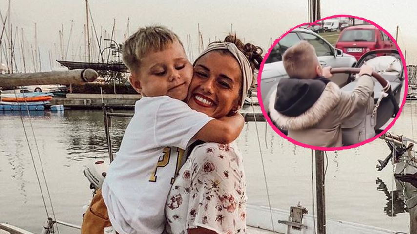 Stolzer großer Bruder: Alessio Lombardi mit Solea unterwegs