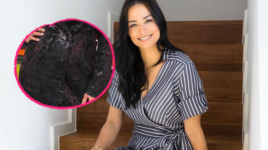 Versteckt: Hier ist Amira Pochers Babybauch kaum zu sehen
