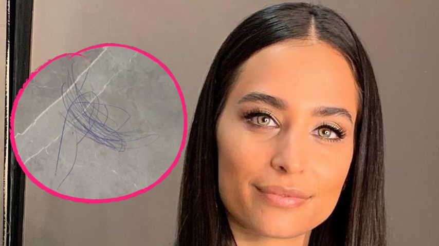 Frechdachse: Amira Pochers Kinder bekritzeln den Fußboden!