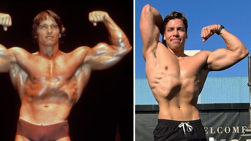 Arnold Schwarzeneggers Sohn Joseph Baena zeigt seine Muskeln