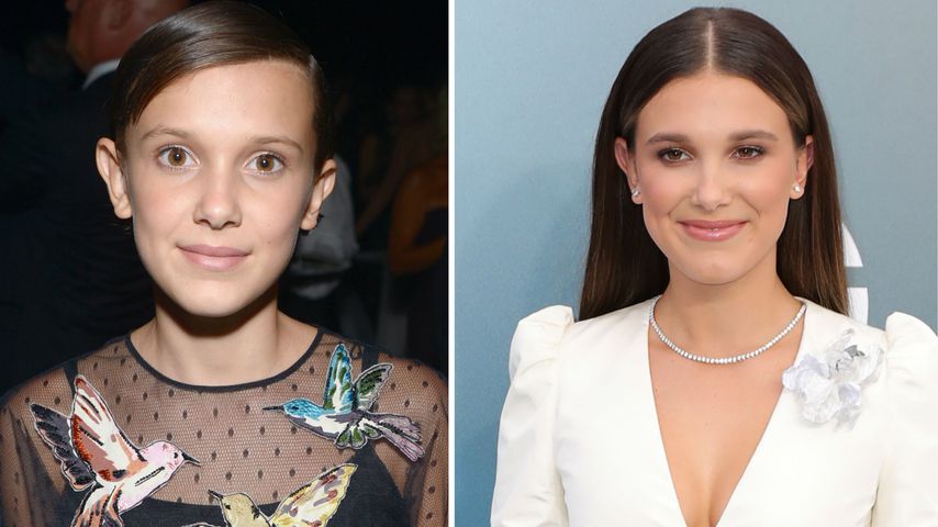 Collage: Millie Bobby Brown 2016 und 2020