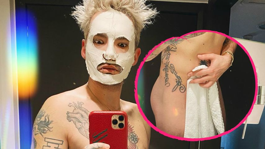 Nur Handtuch und Gesichtsmaske: Bill Kaulitz fast nackt