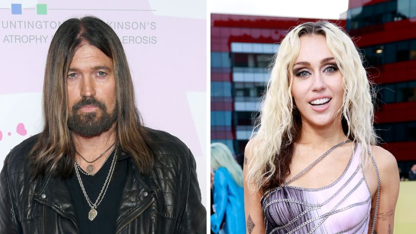 Collage: Billy Ray Cyrus und Miley Cyrus