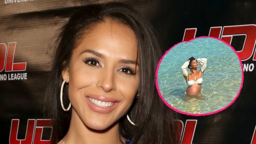 Sexy Mama: Brittany Bell setzt Babybauch in Bikini in Szene