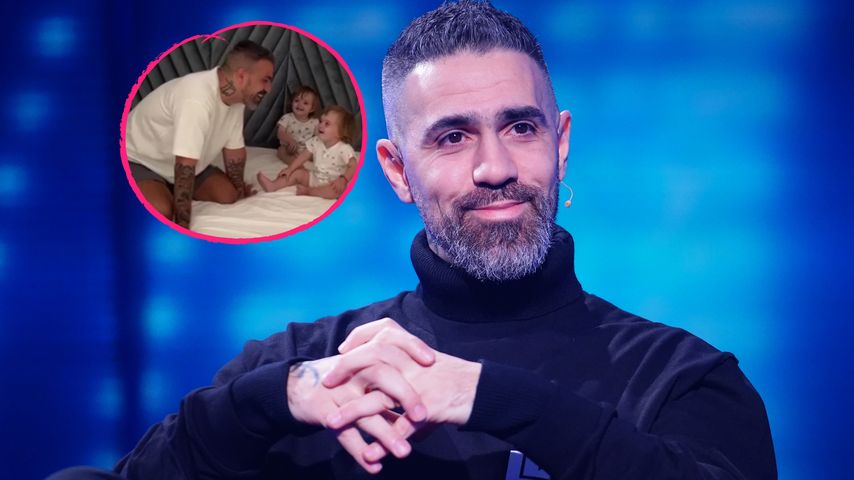 So süß albert Vollblutpapa Bushido mit seinen Drillingen rum
