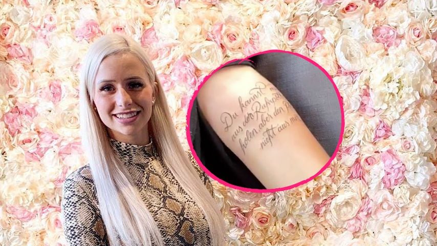Riesig: Carina Spack lässt sich Ruhrpott-Tattoo stechen