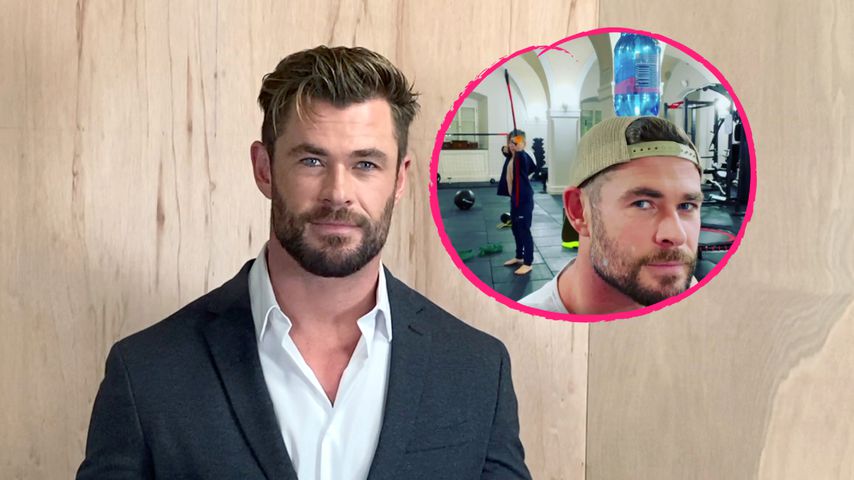 Chris Hemsworths Sohn schießt ihm eine Flasche vom Kopf!
