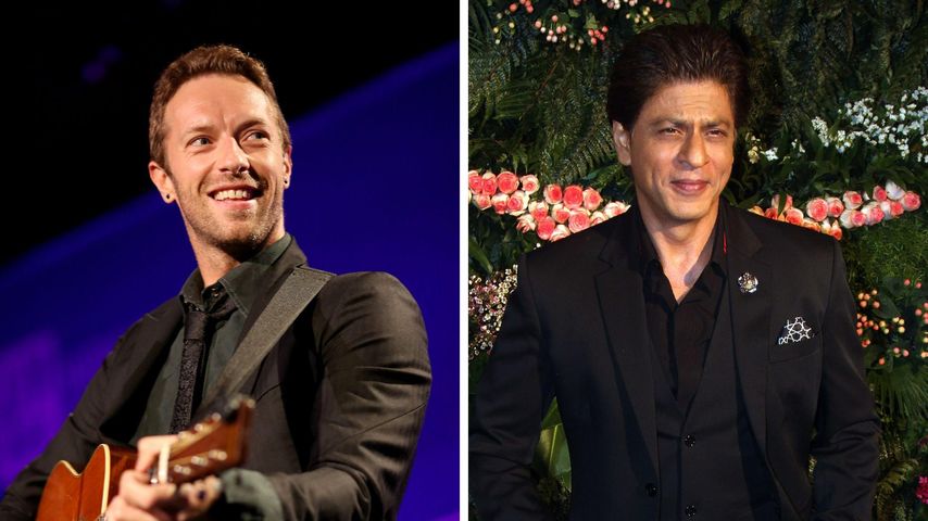 Collage: Chris Martin und Shah Rukh Khan