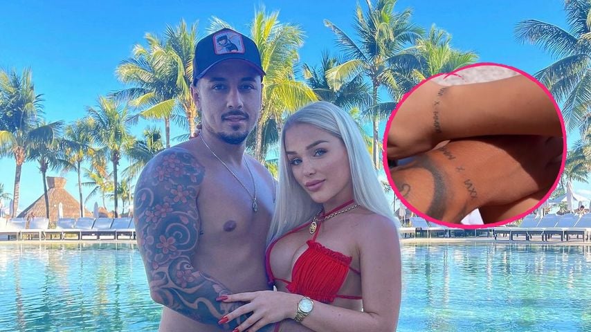 Mit ihrem Freund: Emmy Russ lässt sich Partnertattoo stechen