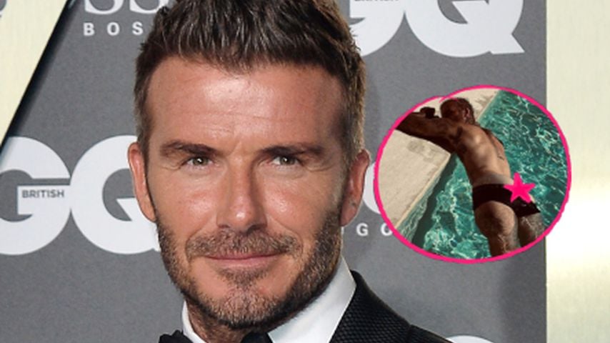 Ungeniert: Hier sonnt sich David Beckham mit nacktem Po!
