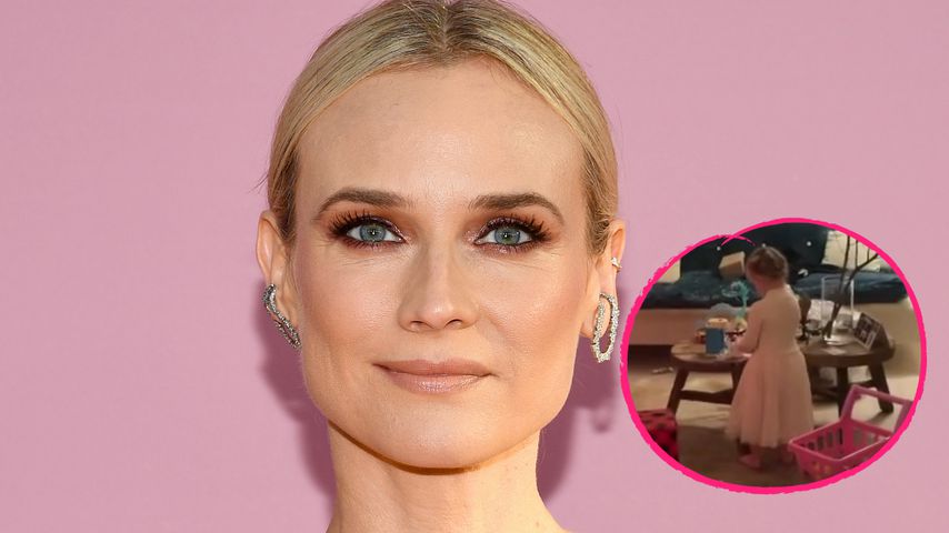 Selten: Diane Kruger zeigt Töchterchen vorm Weihnachtsbaum