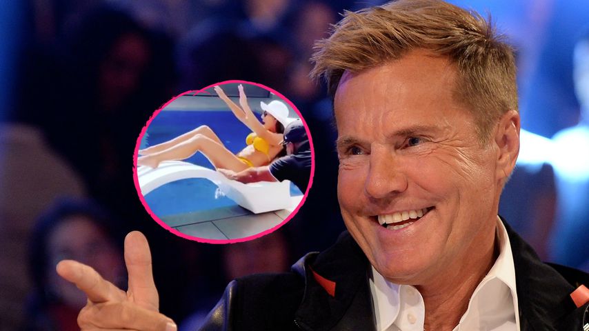 Scherzkeks: Dieter Bohlen schmeißt seine Carina in den Pool