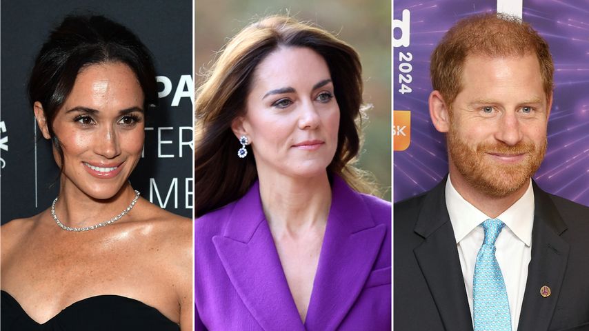 Collage: Herzogin Meghan, Prinzessin Kate, Prinz Harry