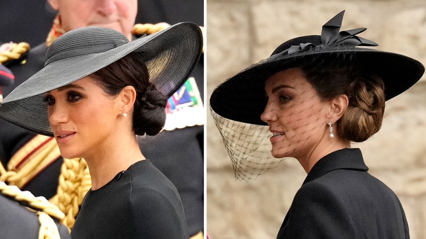 Queen-Beerdigung: Herzogin Meghan und Kate im Partnerlook