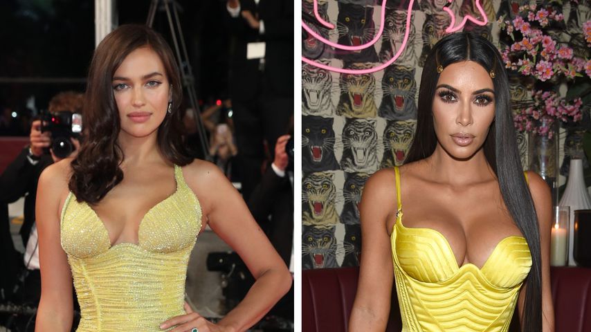 Collage: Irina Shayk und Kim Kardashian