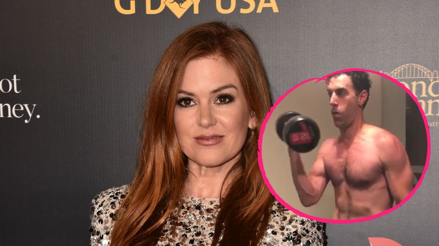Heiß! Isla Fisher zeigt Mann Sacha beim Oben-Ohne-Training