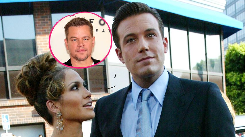 Mit Kumpel Matt Damon: Ben Affleck und J.Lo beim Spazieren