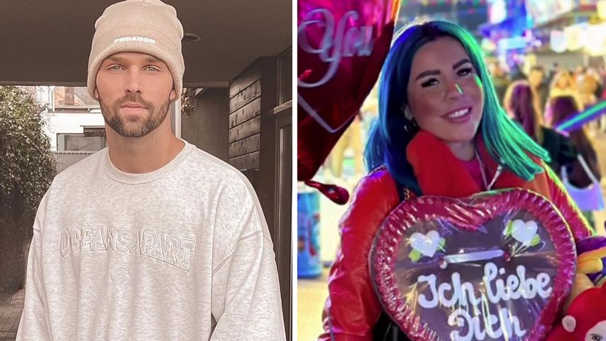 Von Jakub? Kate Merlan trägt "Ich liebe dich"-Lebkuchenherz!