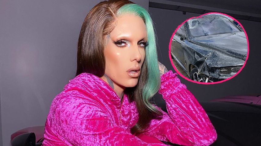 Totalschaden: Jeffree Star zeigt sein Auto nach Horror-Crash