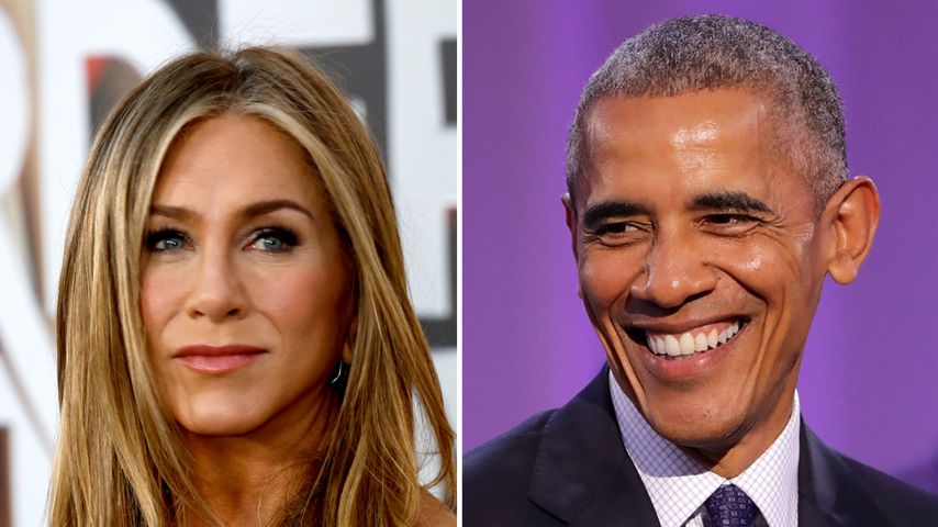 Collage: Jennifer Aniston und Barack Obama