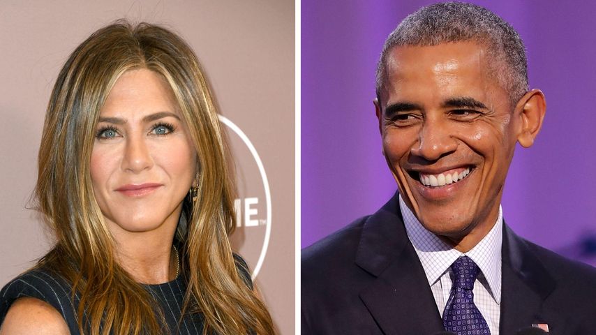 Collage: Jennifer Aniston und Barack Obama