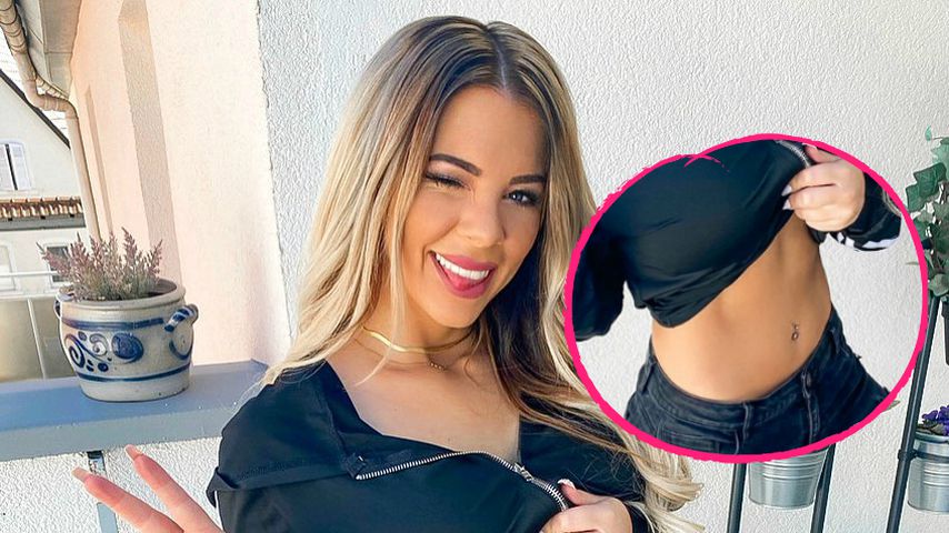 Statt Schwanger-Bauch: Jenny Frankhauser zeigt Sixpack