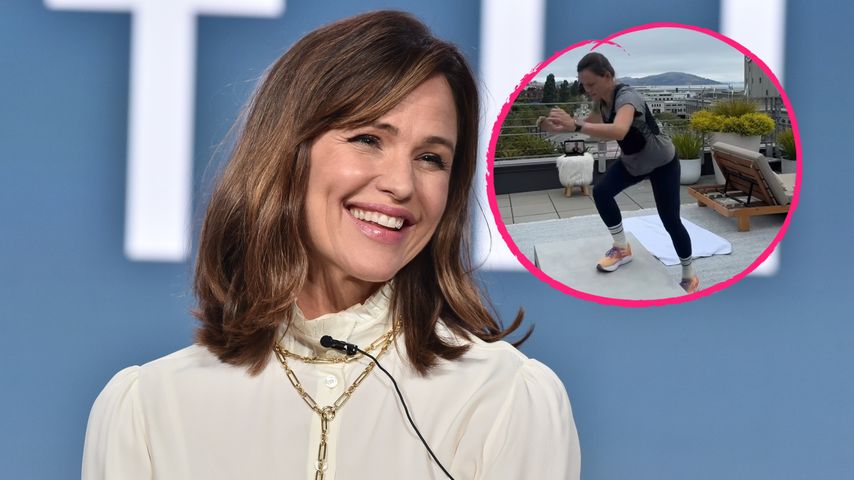 Jennifer Garner trainiert auf einem Dach in San Francisco!