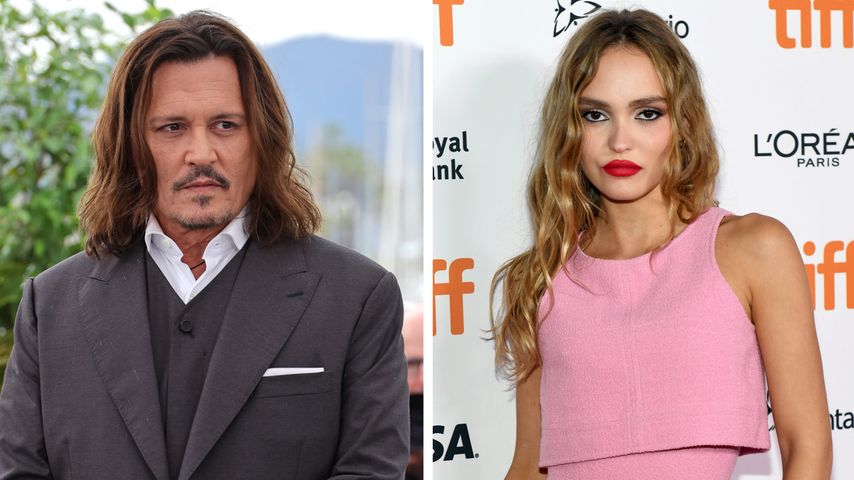 Collage: Johnny Depp und Lily-Rose Depp