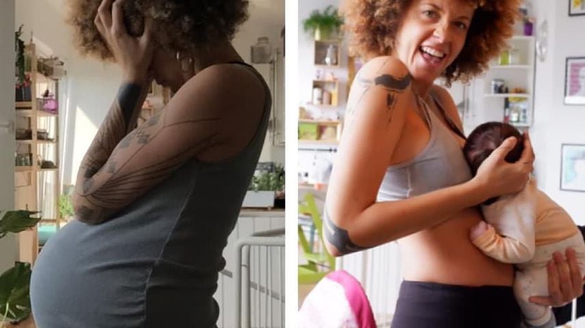 "Unter uns"-Joy Lee stellt Babybauch mit Sohn Lovis nach