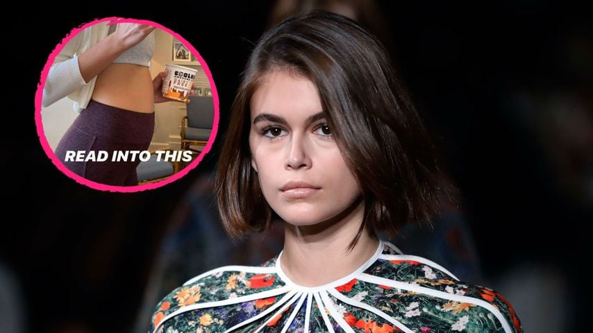 Nanu? Kaia Gerber mit Schwangerschafts-Buch und Mini-Wölbung