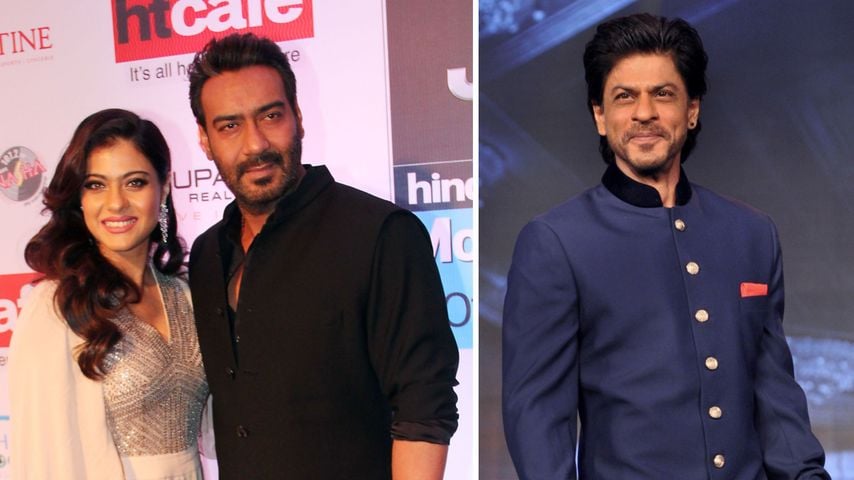 Collage: Kajol, Ajay Devgn und Shah Rukh Khan